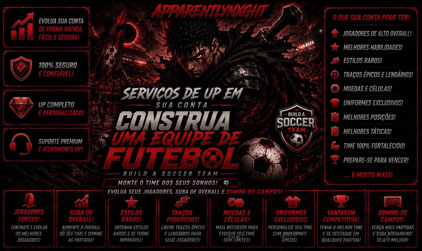 SERVIÇOS DE UP EM SUA CONTA CONSTRUA UMA EQUIPE DE FUTEBOL | ROBLOX