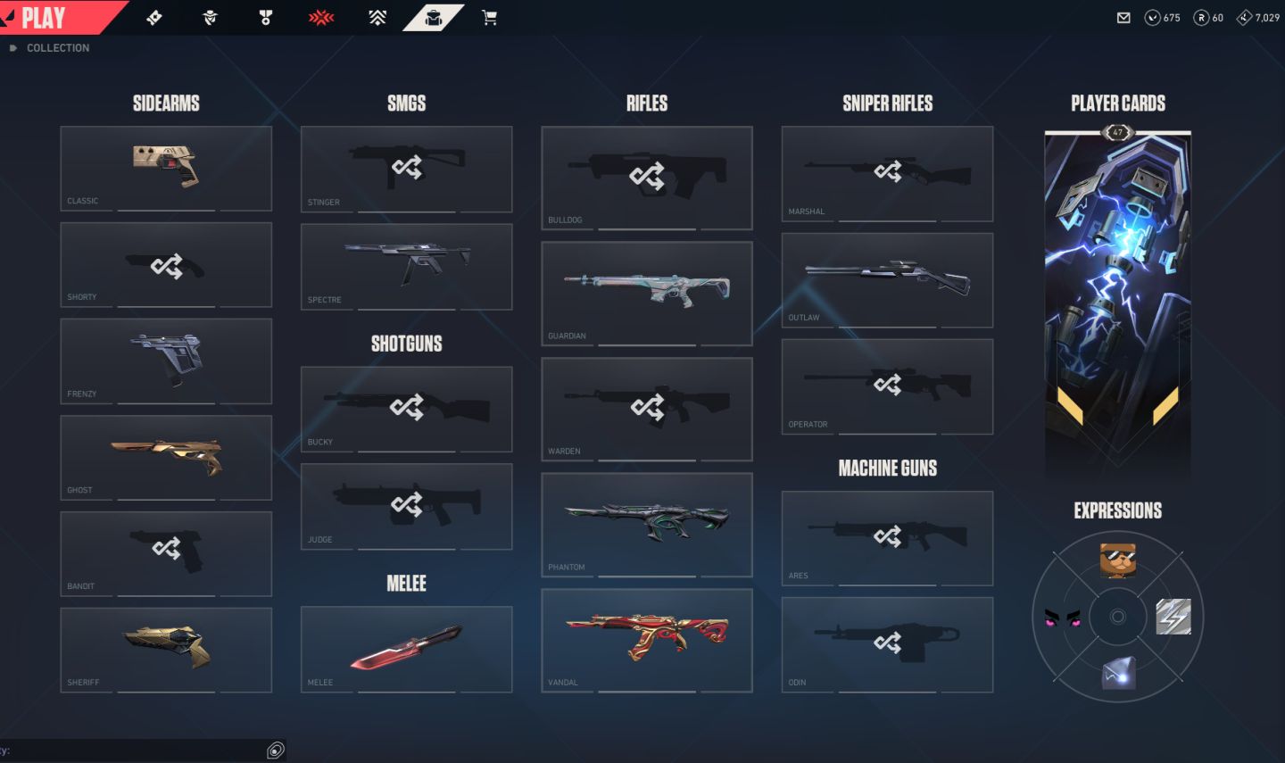 CONTA VALORANT - MUITAS SKINS - COLEÇÃO ELETRIZANTE