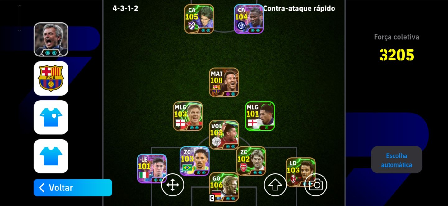 CONTA EFOOTBALL FORÇA COLETIVA 3205 MESSI MSN