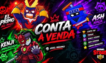 CONTA BRAWL STARS À VENDA | 27K TROFÉUS SKINS RARAS E VÁRIOS BRAWLERS!