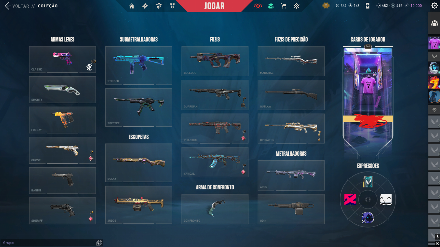 PREÇO NEGOCIAVEL! Conta valorant FullAcess Imortal 1 +20 skins,vandalpreludio