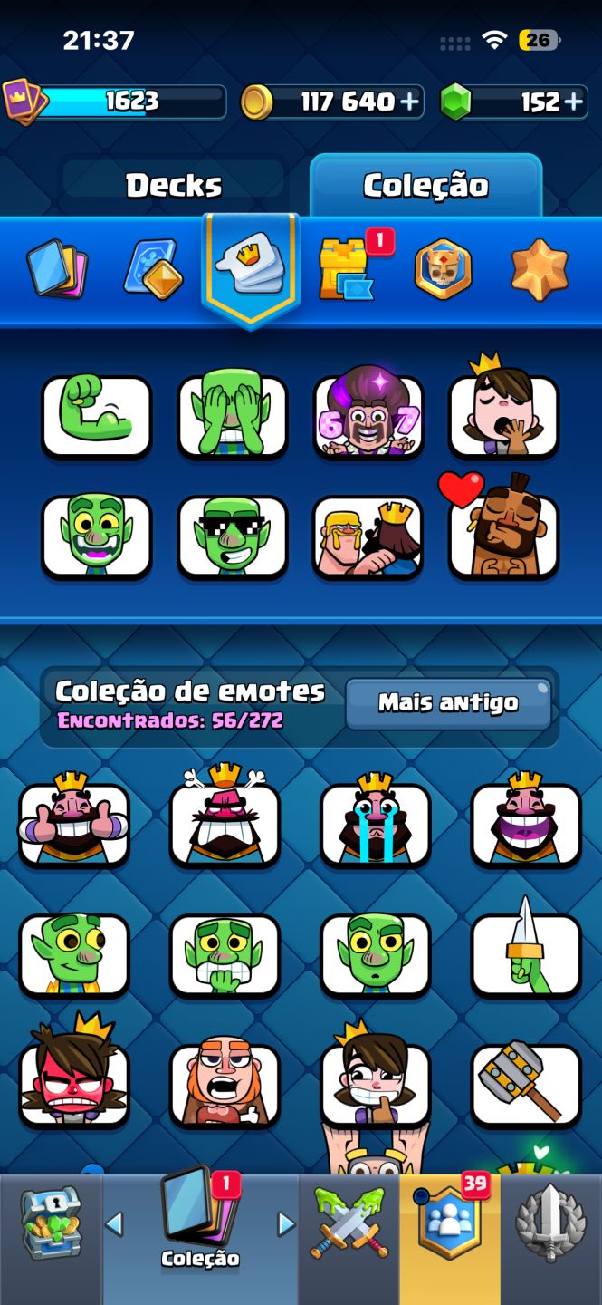 Conta clash royale 13750 troféus level 16