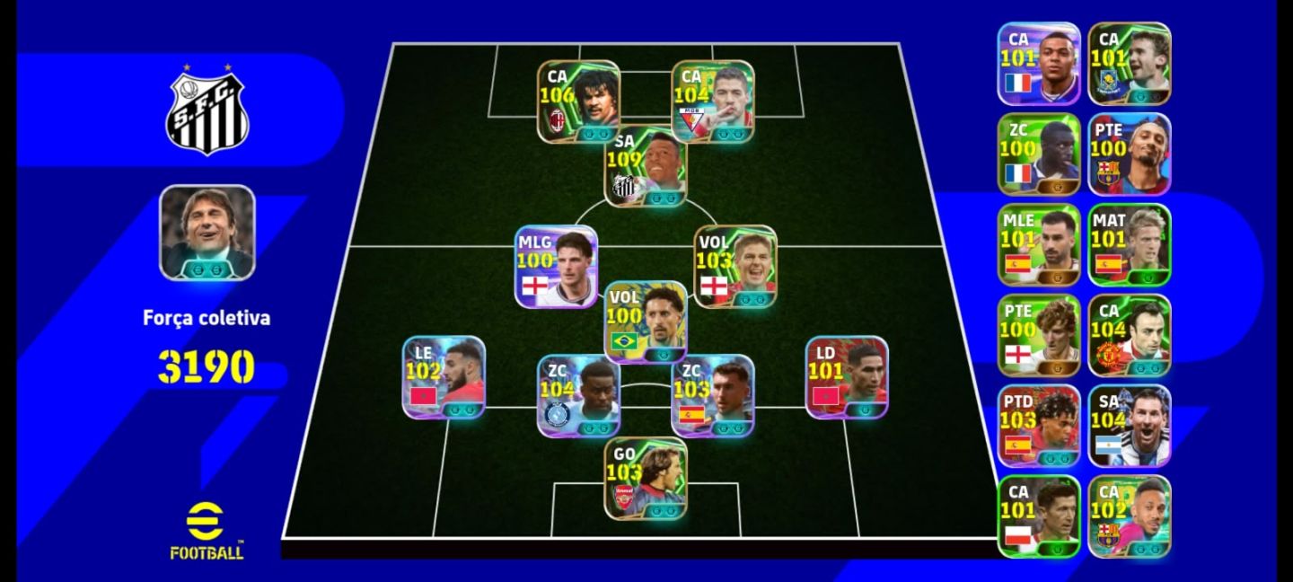 Conta Efootball 3190+ com Gullit e Pelé