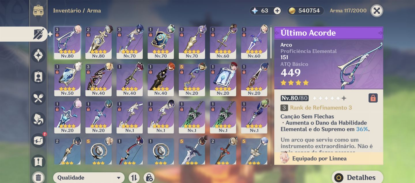 CONTA DE GENSHIN 9T5 AO TOTAL, 5 LIMITADOS! AR50. ENTRE E VEJA MAIS.