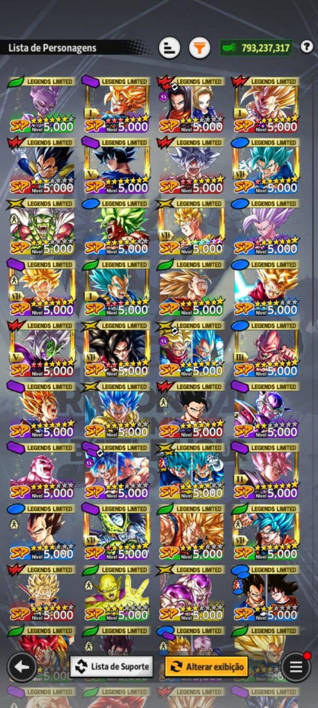 CONTA END GAME DRAGON BALL LEGENDS
