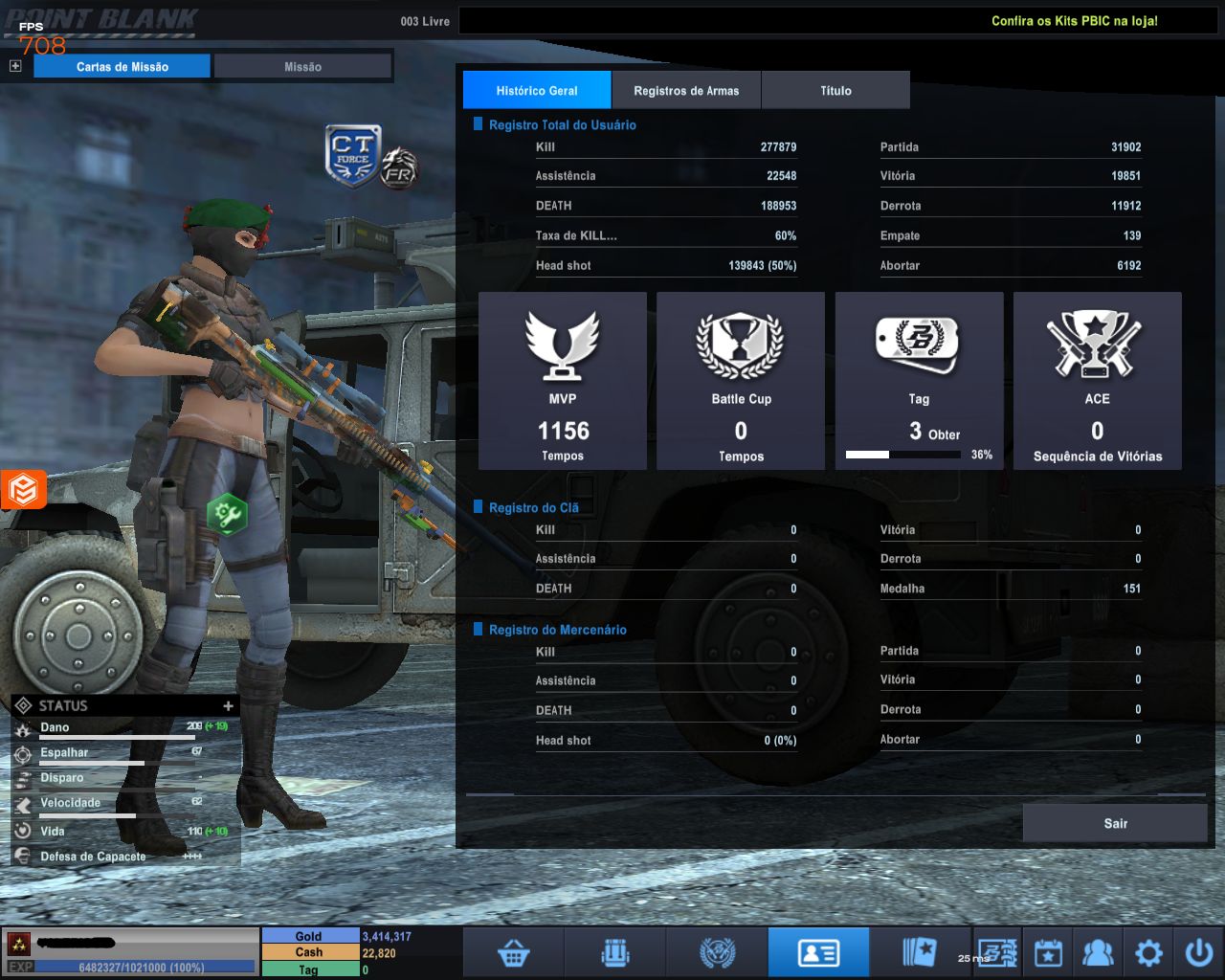 CONTA GENERAL DE EXÉRCITO GPF GERADO FULL ITENS