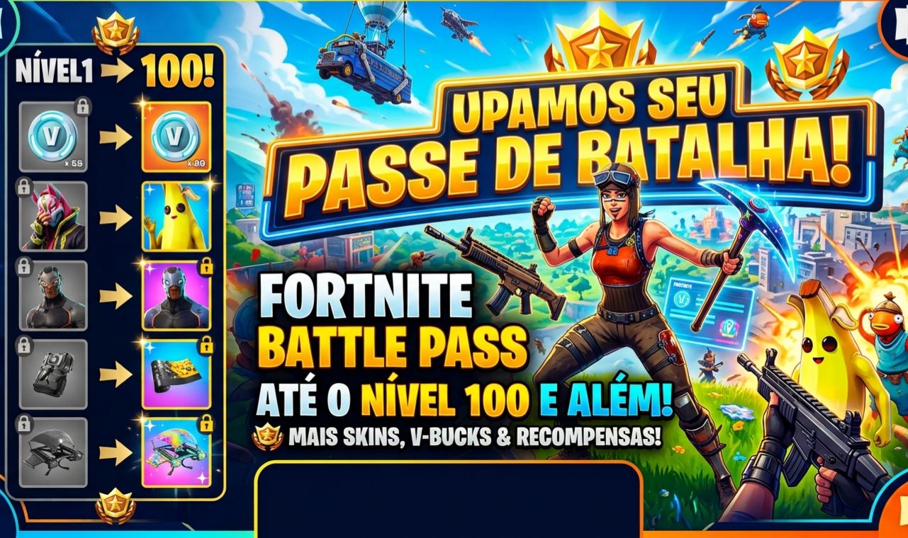 UPAMOS SEU PASSE DE BATALHA NO FORTNITE!