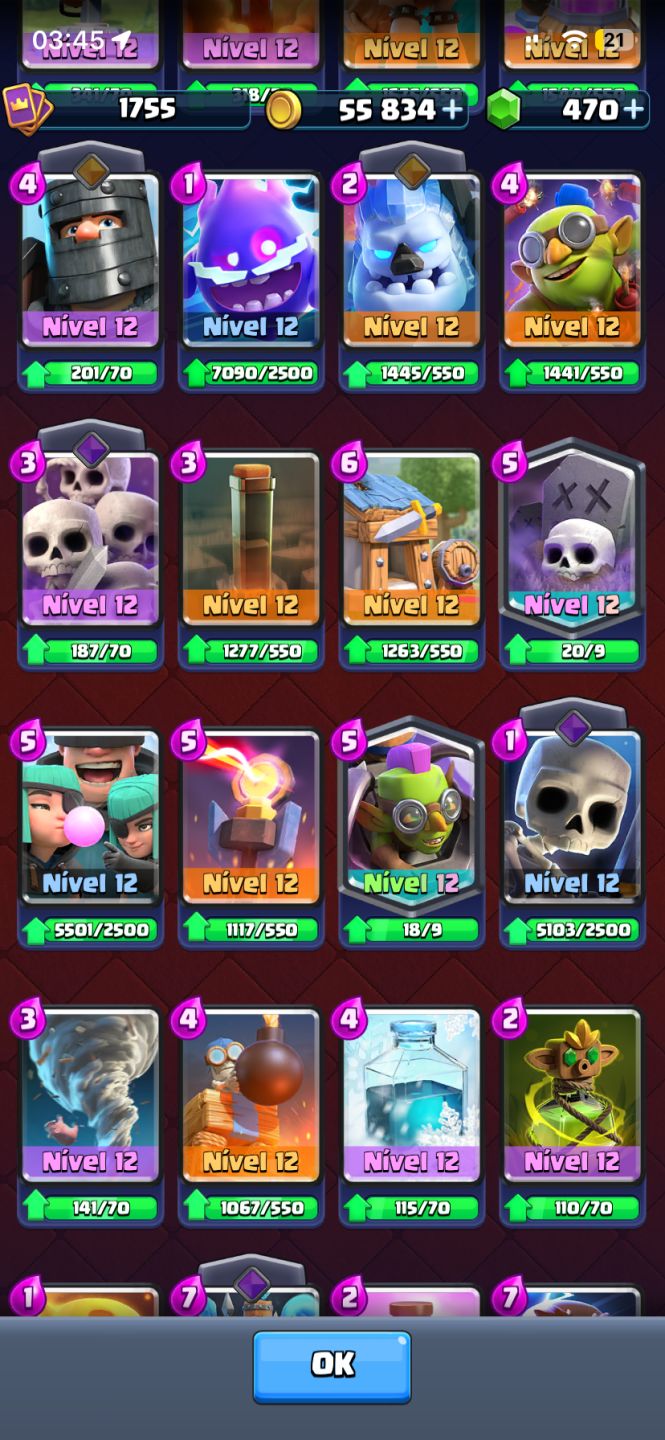 Conta Clash Royale + Clash of Clans | 10 Anos | 16 Evoluções | Rei 16 | CV13