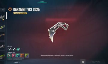 CONTA COM VANDAL CHAMPIONS 2023 E KARAMBIT VCT 25