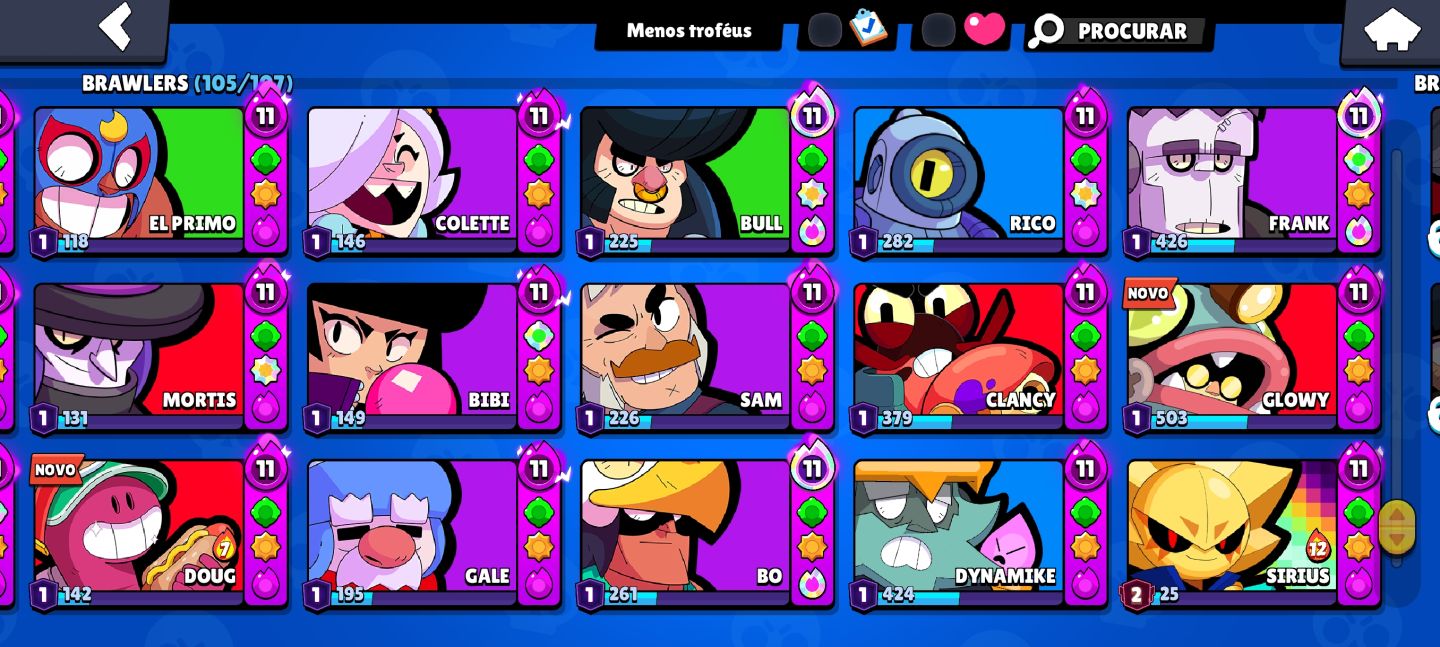 CONTA DE BRAWL STARS RARA
