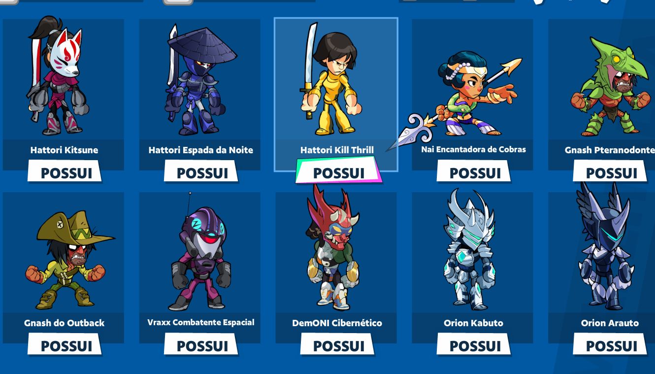 Conta Steam Nível 4 | Brawlhalla 1.9k Horas + Passe 9, 4, 7, 13, 8, 10 + 76 Skin