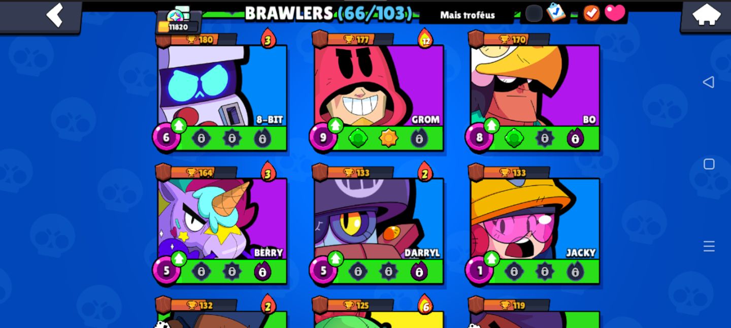 PROMOÇÃO CONTA BRAWL STARS | 67 BRAWLERS | 11.8K TROFÉUS | 7 P11