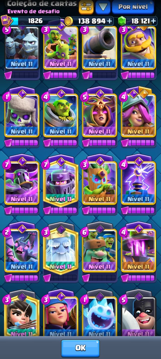 Promoção conta de clash royale [21 evos]