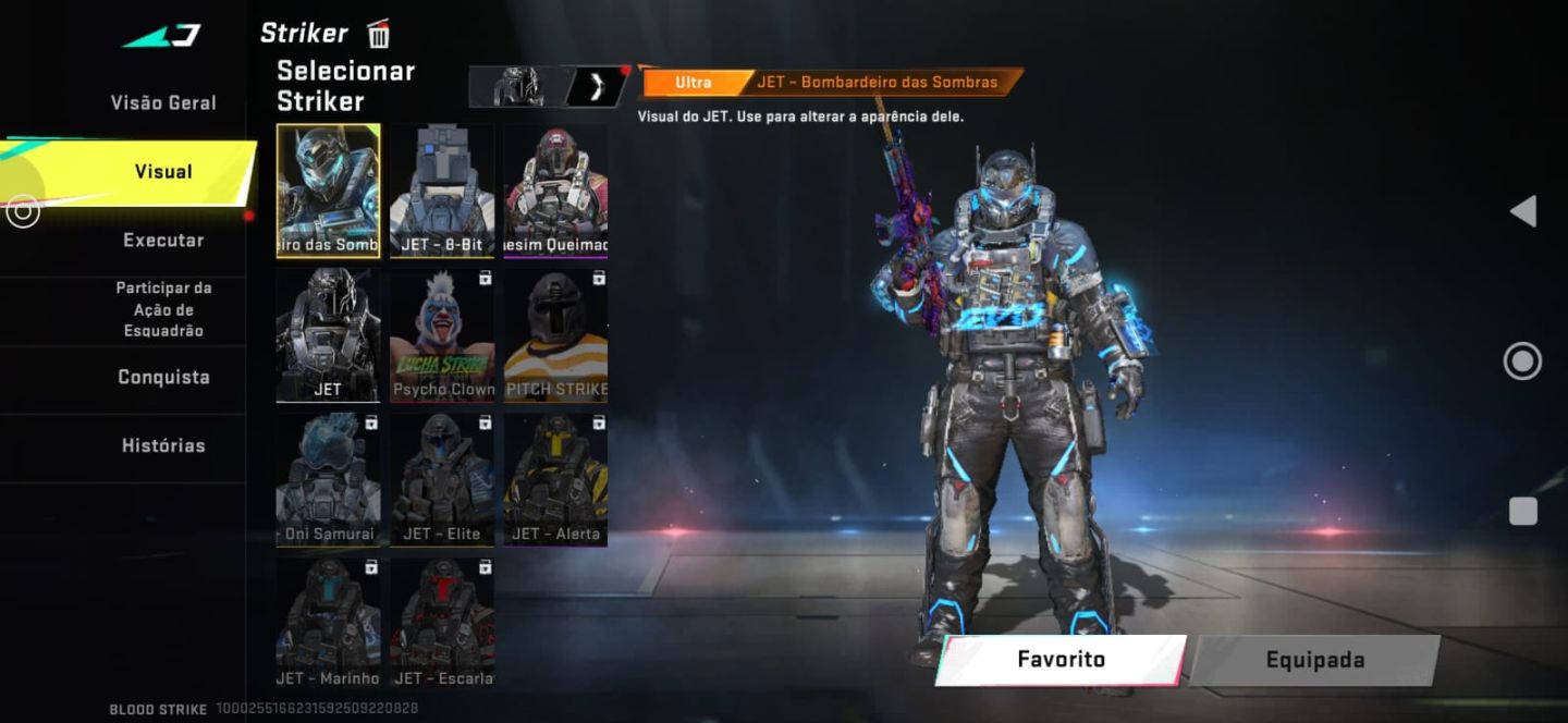 Conta blood strike muitas skins de armas e personagens,LVL 50
