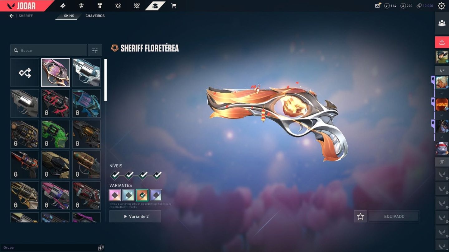 CONTA BRABA COM DIVERSAS SKINS VALORANT