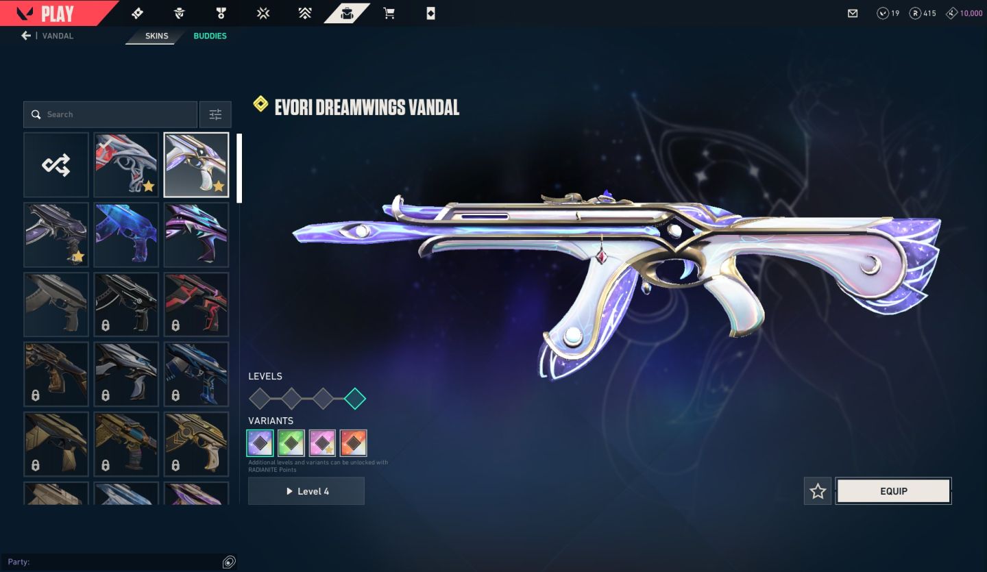 Conta de Valorant - 4 Facas, 5 Vandal e 4 Phantom