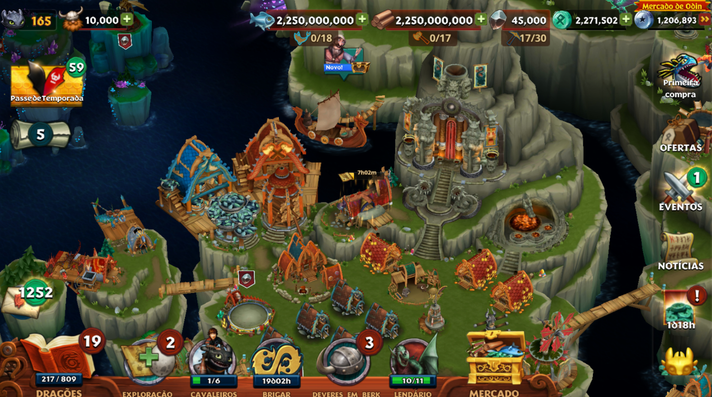 DRAGÕES: A ASCENÇÃO DE BERK (RISE OF BERK) + RECURSOS + DRAGÕES | ANDROID E IOS
