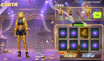 CONTA FREEFIRE FULL ACESSO CONJUNTO GATÍNEA DE OURO