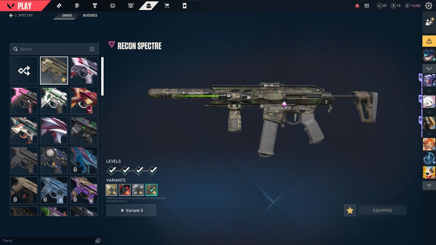 Minha conta do VALORANT com muitas SKINS e CHAMPIONS RARAS