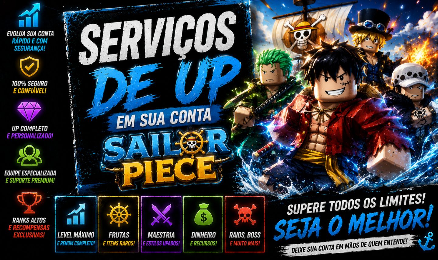 SERVIÇOS DE UP EM SUA CONTA SAILOR PIECE | ROBLOX
