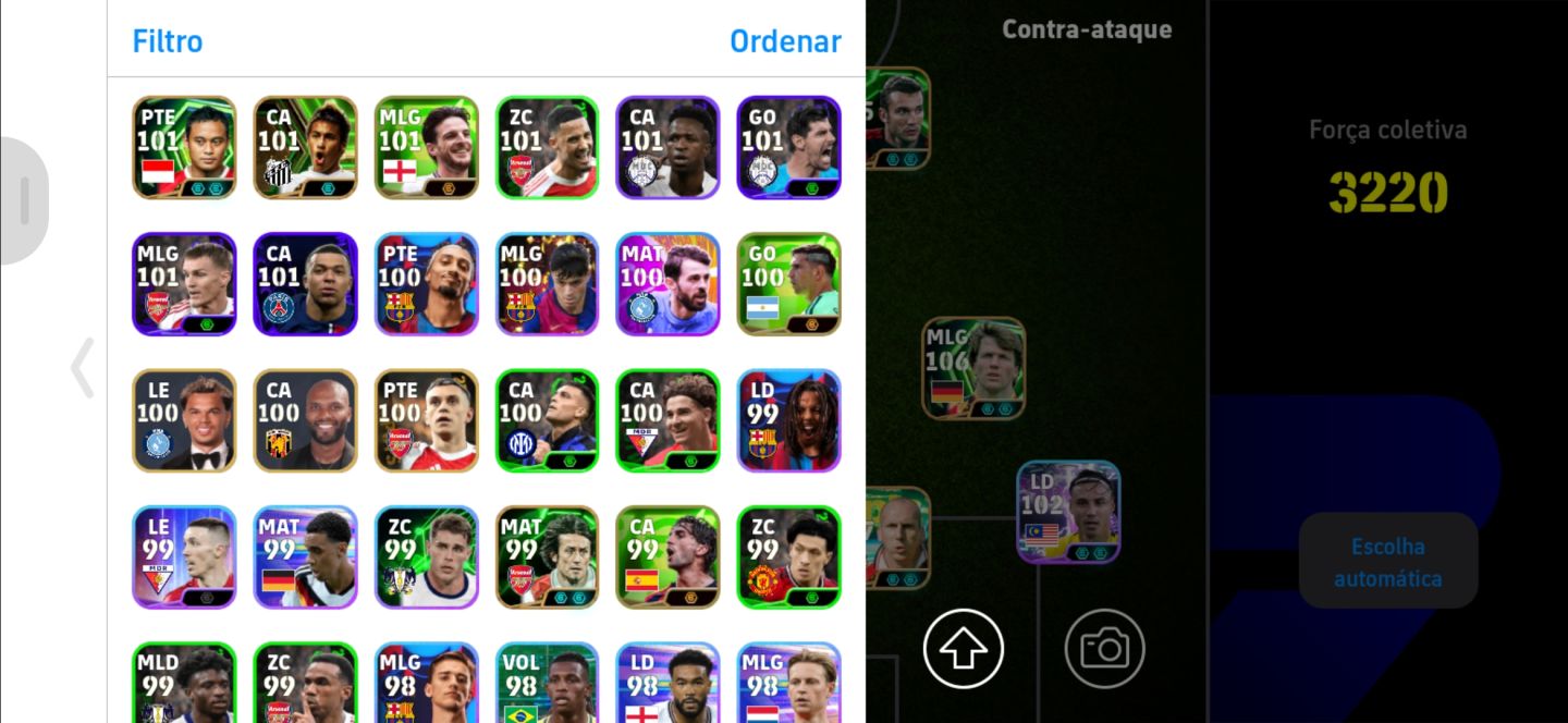 CONTA EFOOTBALL MOBILE CONFIÁVEL | FORÇA 3251 | NEYMAR 107, RONALDINHO, MESSI