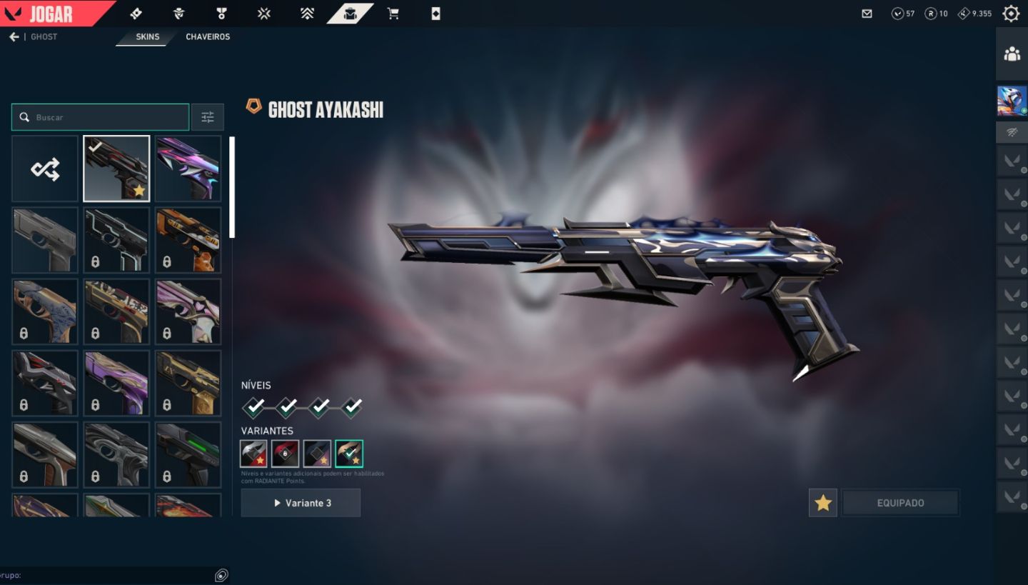 CONTA VALORANT EX ASCENDENTE COM 4 SKINS DE VANDAL, 4 SKINS DE FACA E MT +