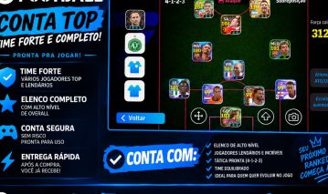 CONTA EFOOTBALL TOP 3124 DE FORÇA COLETIVA + MESSI 110 | ELENCO BRABO!