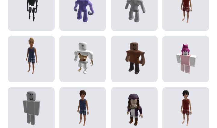 Conta Roblox Completa: Roupas 3D, Cabelos, Corpos, Acessórios e Emotes!
