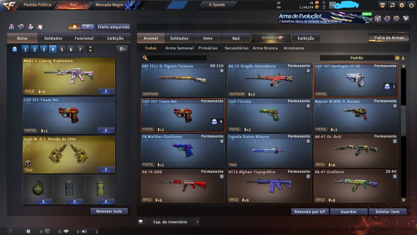 Conta de Crossfire com varias vips