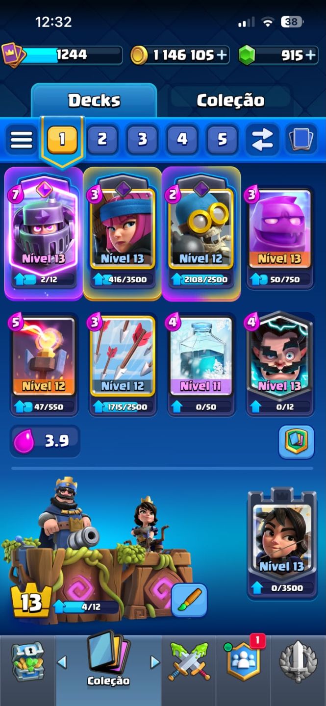 Conta Clash Royale Antiga 1M de GOLD - 900+ GEMAS - EMOTES RAROS - CONTA ANTIGA