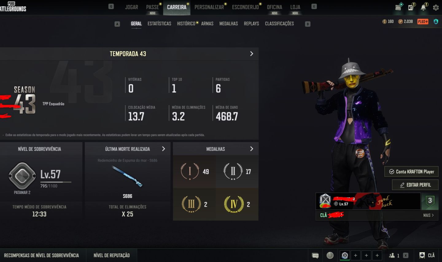 CONTA PUBG TIER 2