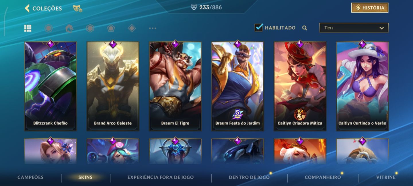 Conta ex monarca 233 skins 1100 reais (negociável)