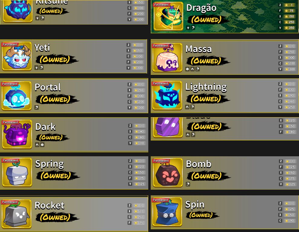 TITLE PIRATE KING E BALDIE | 12 PERMS | TODAS AS CORES DA RUMBLE | 1B BELLY