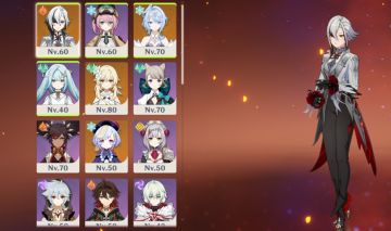 Genshin com odette e arlecchino
