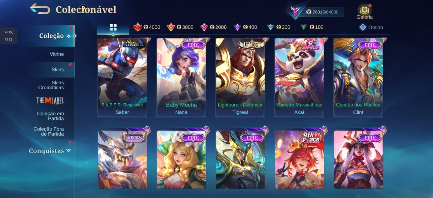 Conta Mobile Legends, com Muito Skins e Recursos