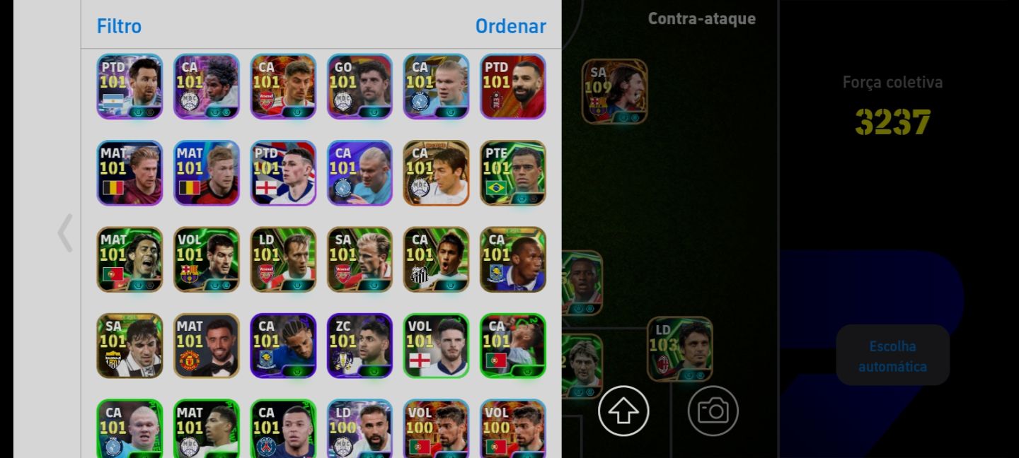 CONTA EFOOTBALL FORÇA COLETIVA 3237 | MESSI 109 + LUIS SUÁREZ + MOURINHO