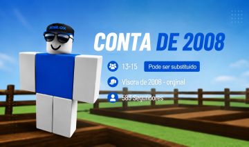 Conta de Roblox de 2008 - VISEIRA RARA