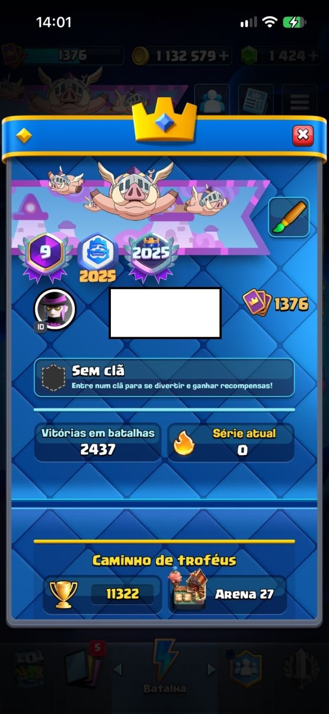 CONTA BRAWL STARS / CLASH ROYALE | SHELLY ESTELAR | 9 ANOS | FULL ACESSO