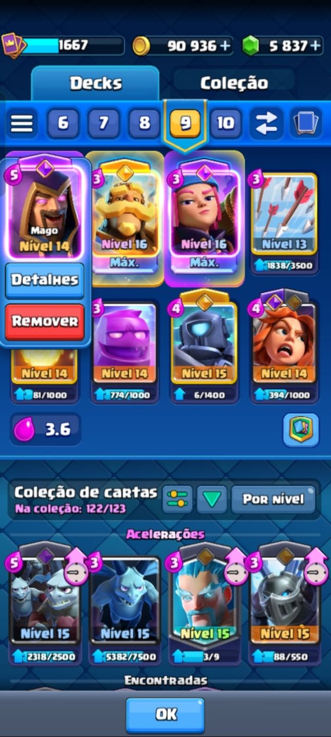 CLASH ROYALE | TORRE 15 | 11K TROFÉUS | 16 EVOLUÇÕES | 5.8K GEMAS | DECK LVL 16