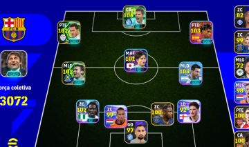 Conta eFootball Força 3055 | Time Lendário com Messi 103 + Craques Top