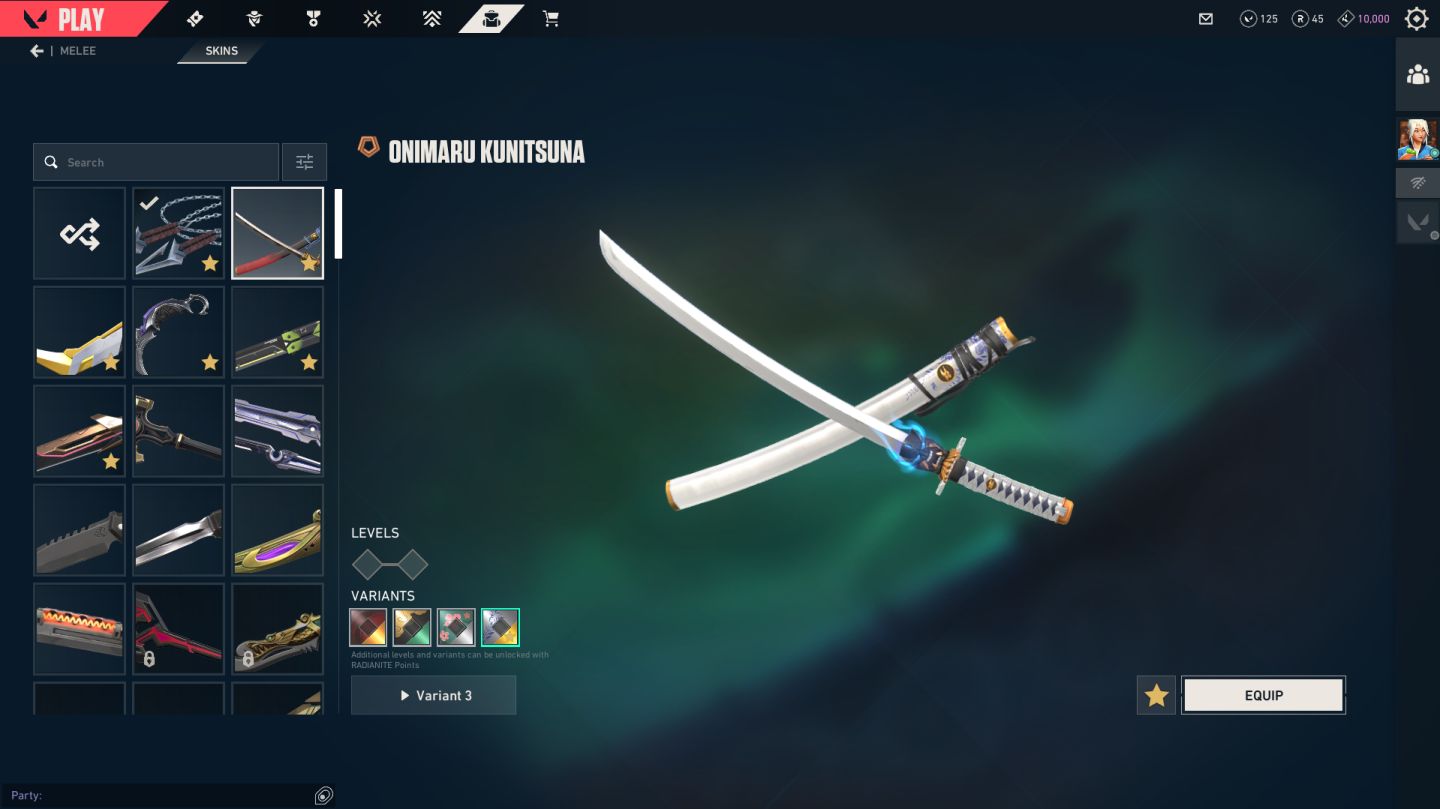 Conta Valorant Faca Karambit saqueadora, sublime, katana oni, kuronami etc