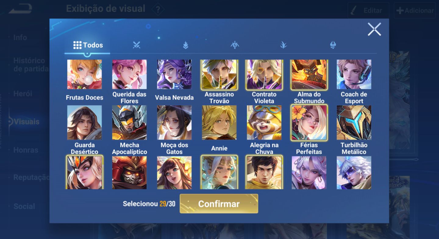 Conta honor of kings nobreza 7