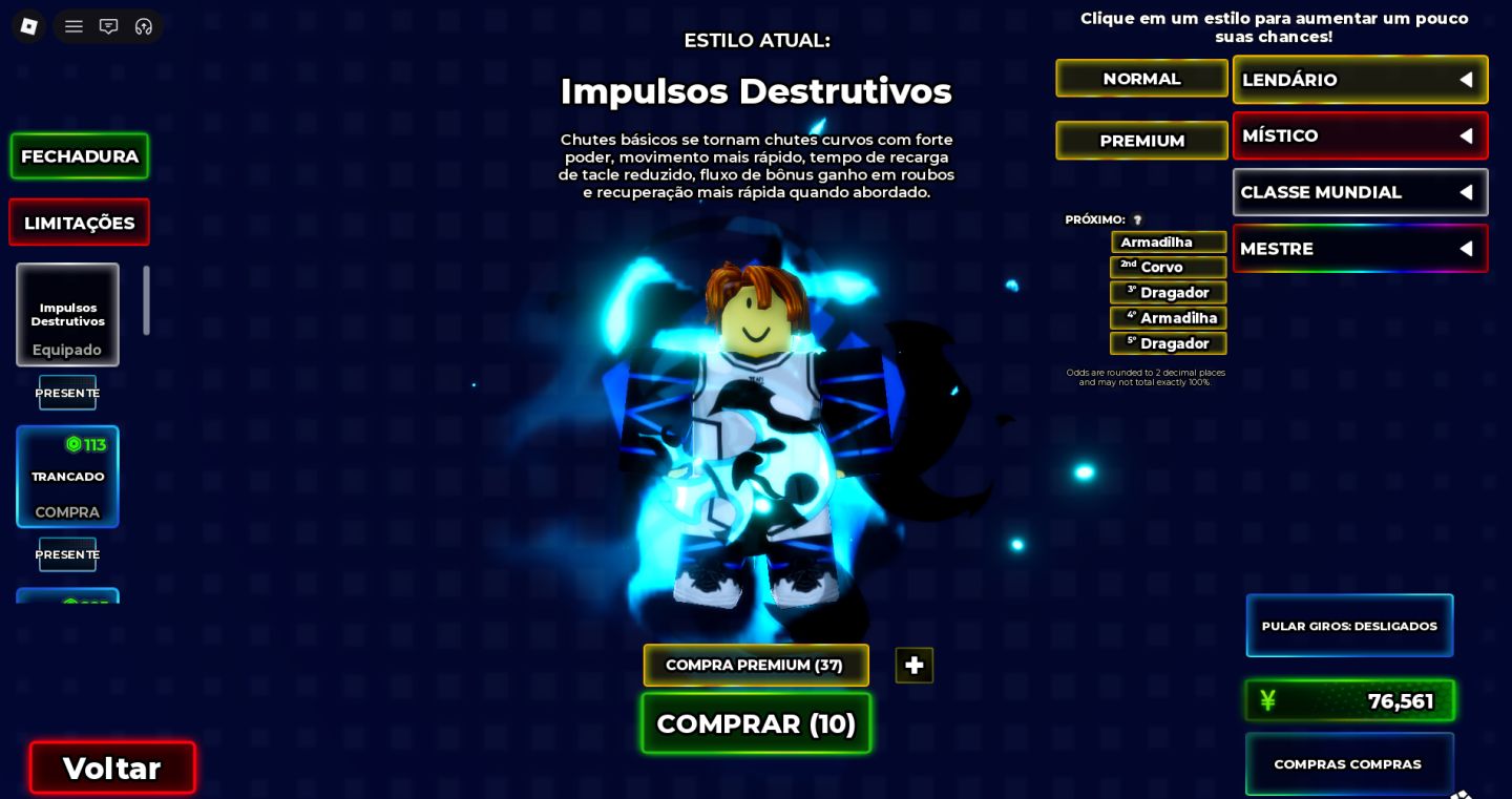 Contas Blue Lock Rivals | 2 Slots + 1 nel | World Class Fluxo | Lv 10+