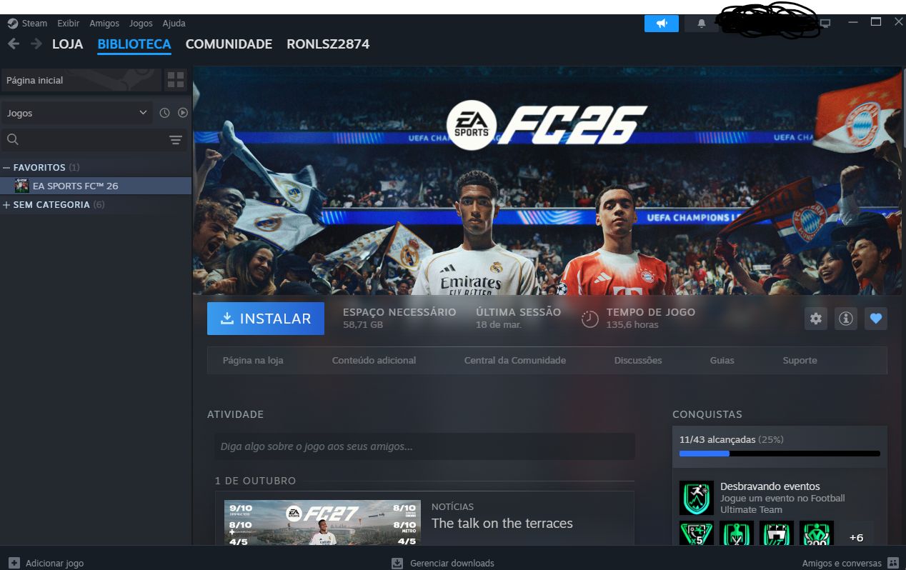 Ea Fc 27 + Brinde Ea fc 26 contas Full Acesso