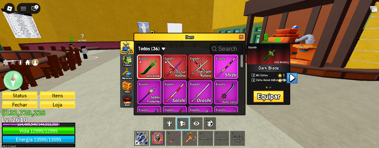 Contas Blox fruits