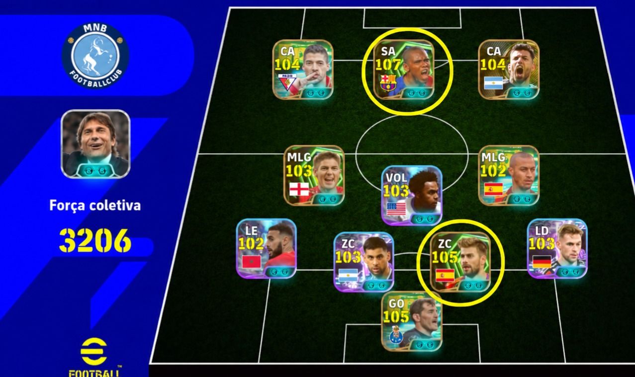 ETOO 107 + PIQUÉ 105 | CONTA eFOOTBALL