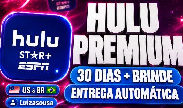1 Mês (MAIS BARATO) HULU E ESPN+BRINDE/30Dias/Melhor preço/ENTREGA AUTOMÁTICA