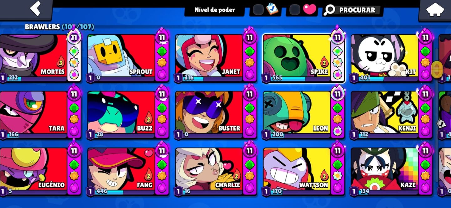 Brawl 89k de troféus com muitas skins raras e upadas!!