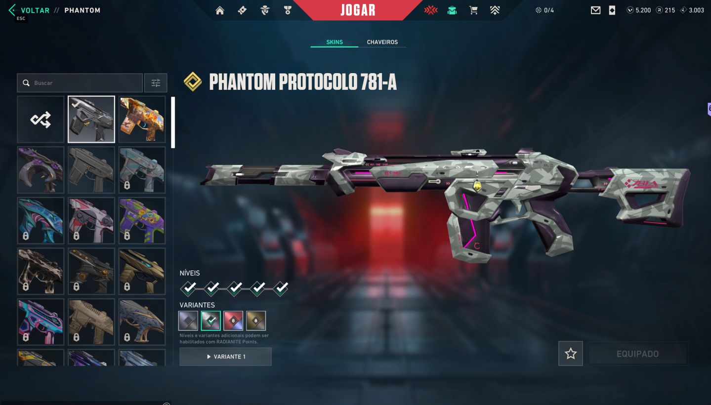 Conta pessoal, unico dono, skins vandal, phantom e operator. Com 5200 de VP.