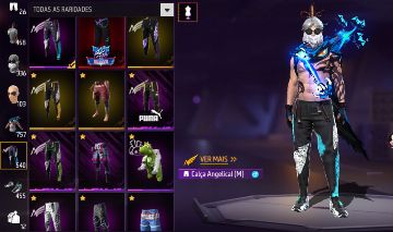 Conta free fire gemada com angelical barbinha bandeirao ump e xm8 att 750 peitas